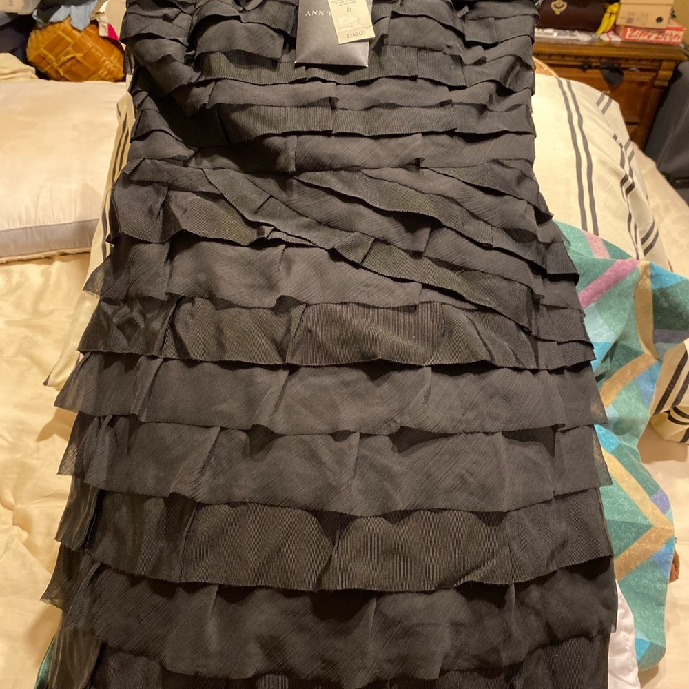 BNWT Ann Taylor strappless black dress size 6